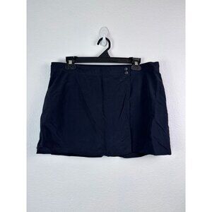 Lands' End women's 14 black wrap skirt bikini swim bottoms‎ modest swimwear